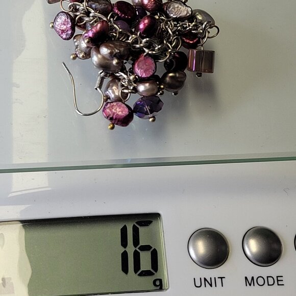 Lavender Purple Long Earrings - Picture 9 of 9